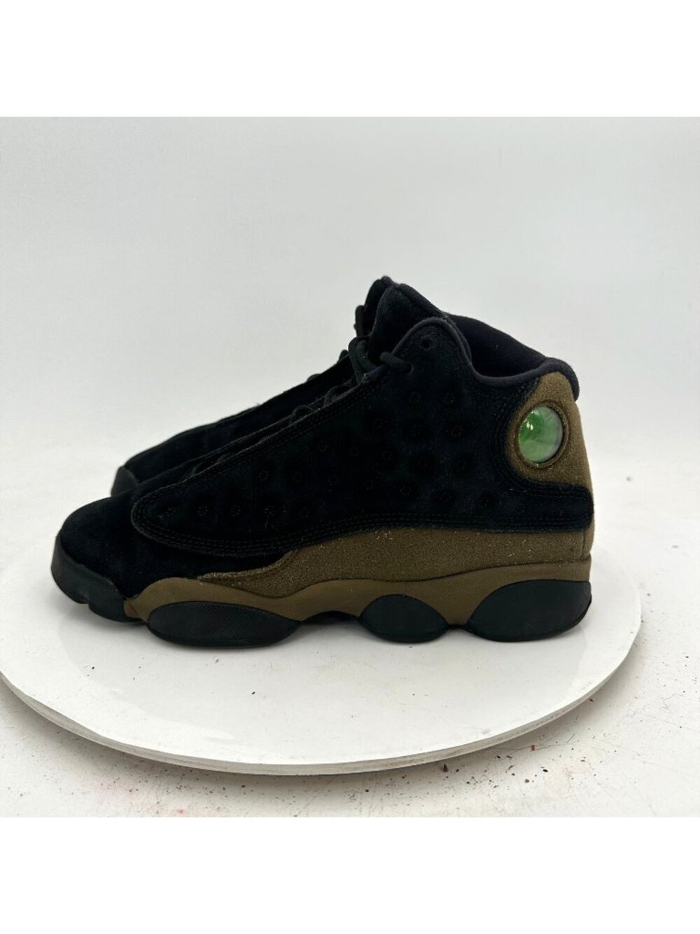 Nike Air Jordan 13 Youth Size 5Y Women 6.5 884129-006 Olive Brown Black Shoes